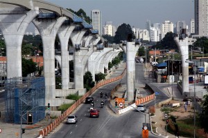 Obras da Linha 17-Ouro (monotrilho) - Foto: Metrô de São Paulo